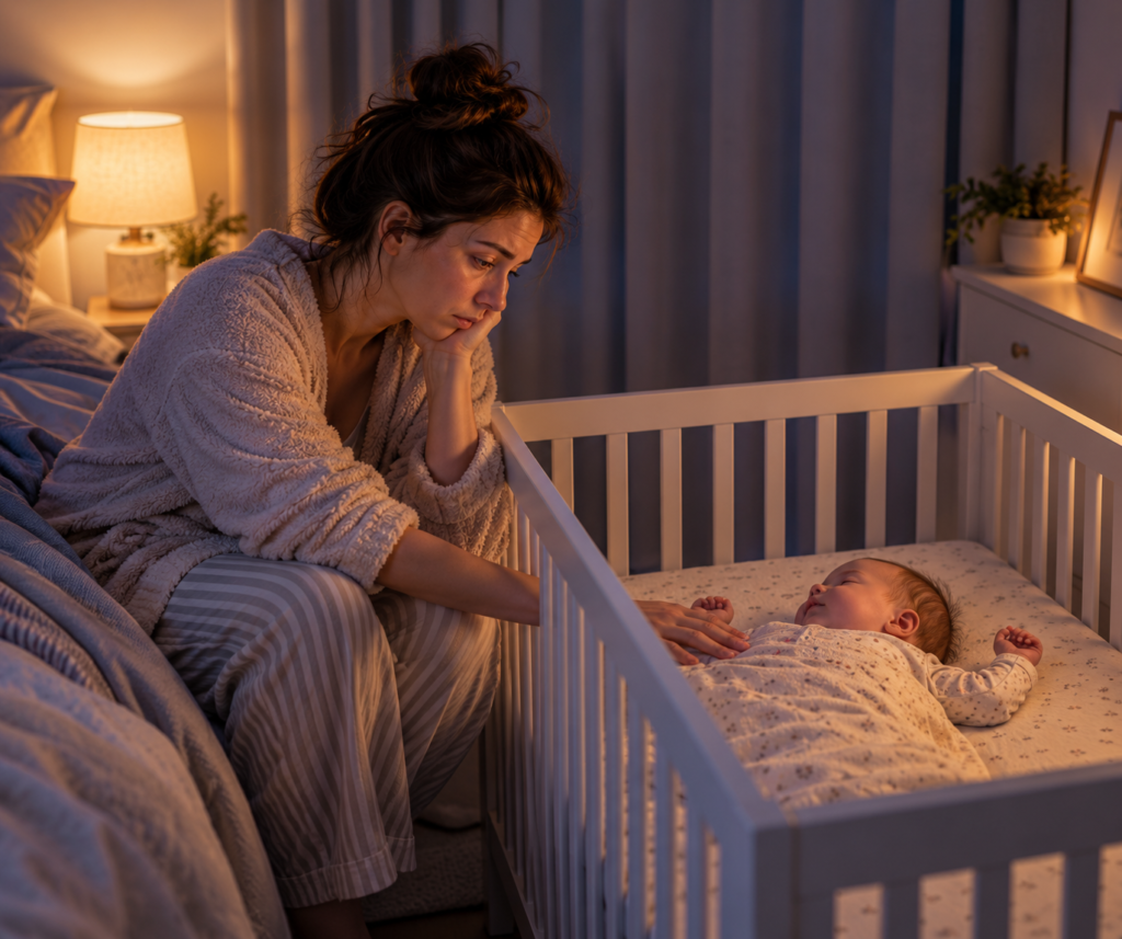Why Does My Baby Waking Every 2 Hours at Night, mum comforts them